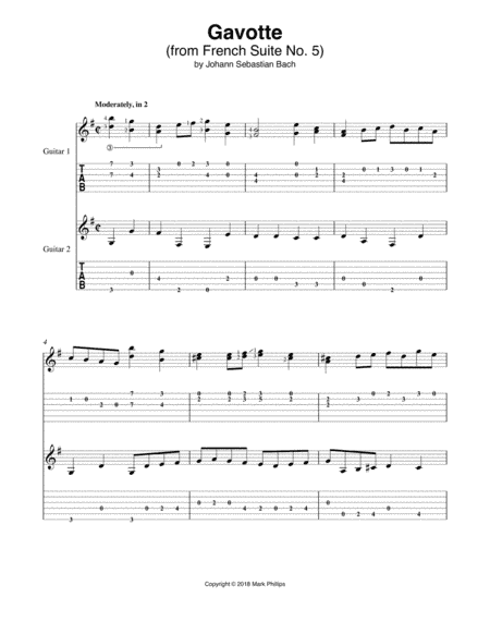 Gavotte (from French Suite No. 5) (arr. Mark Phillips)