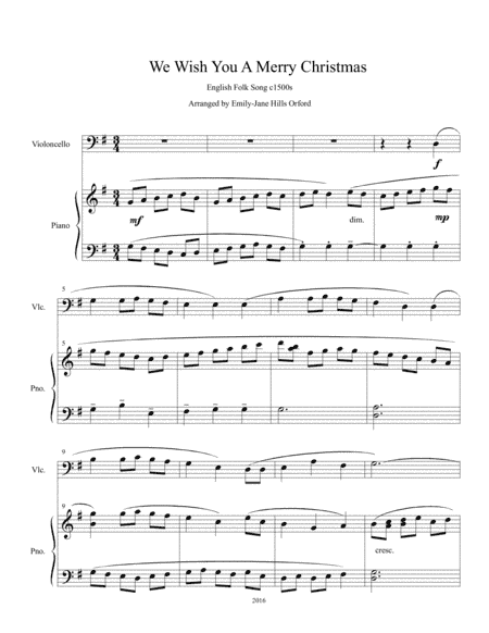 We Wish You A Merry Christmas (arr. Emily-Jane Hills Orford)