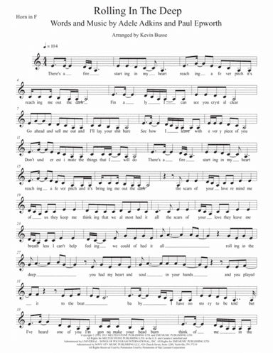 Rolling In The Deep (arr. Kevin Busse)
