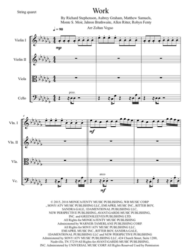Work (arr. Zoltan Vegso)