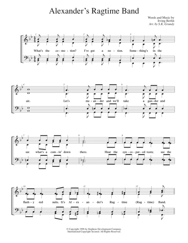 Alexander's Ragtime Band (arr. S.K. Grundy)