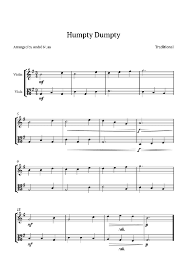 Humpty Dumpty (arr. André Nusa)