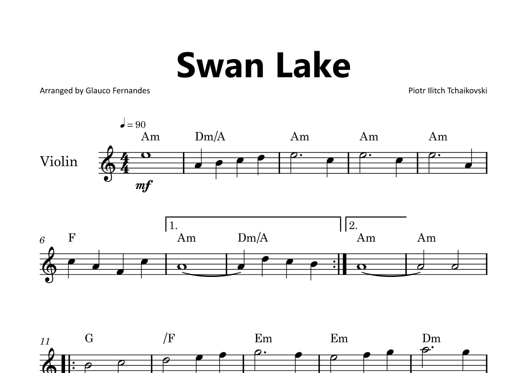 Swan Lake (arr. Glauco Fernandes)