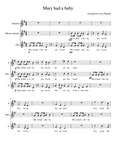 Mary had a Baby (arr. Lucy Bignall)