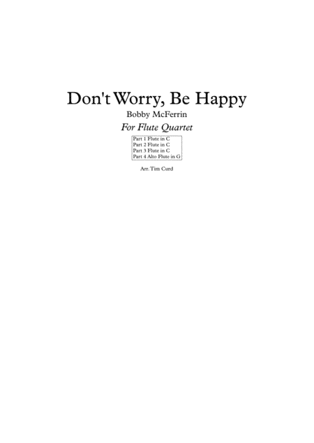 Don't Worry, Be Happy (arr. Tim Curd)
