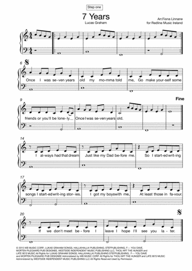 7 Years (arr. Fiona Linnane)