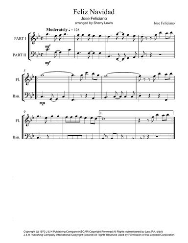 Feliz Navidad (arr. Sherry Lewis)