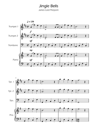 Jingle Bells - Brass Trio w/ Piano (arr. Ygor Nunes)