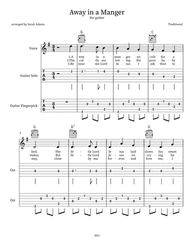 Away in a Manger (arr. Sarah Adams)