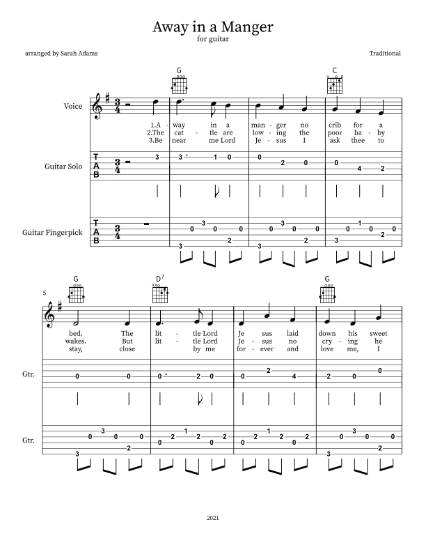 Away in a Manger (arr. Sarah Adams)