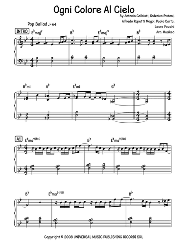 Ogni Colore Al Cielo (arr. Musikeo)