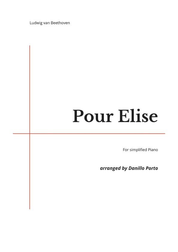 L.van Beethoven - Pour Elise - Piano Easy (arr. Danillo Porto)