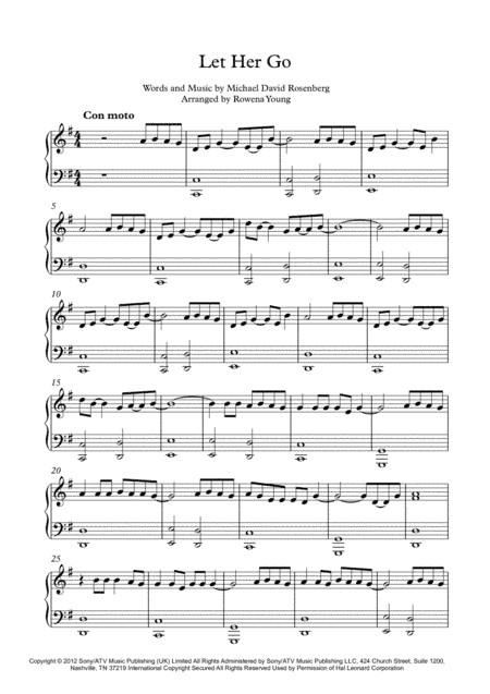 Let Her Go (arr. Rowena Young)