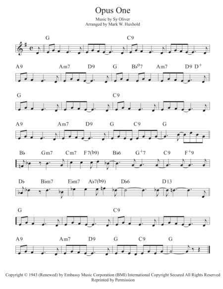 Opus One (arr. Mark W. Huxhold)