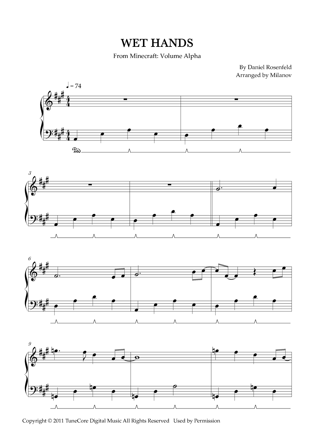 Wet Hands (arr. Milanov)