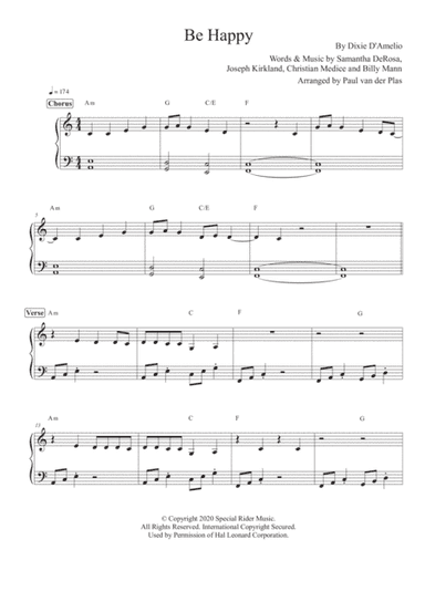 Be Happy (arr. Paul van der Plas)