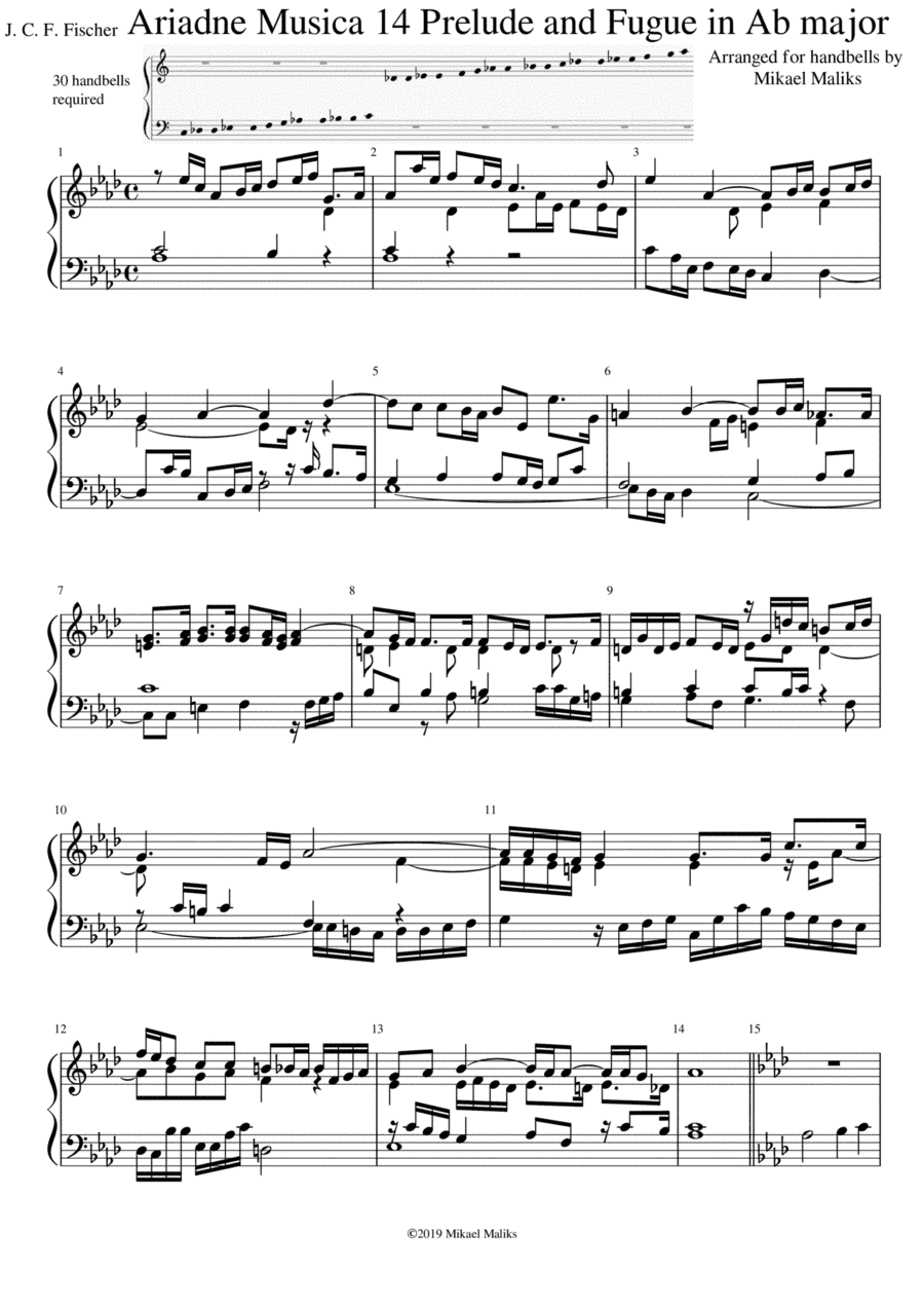 Ariadne Musica - 14 Prelude and Fugue in A-flat major