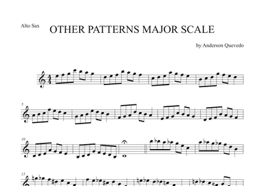 Other Patterns for Major Scale - for Alto Saxophone