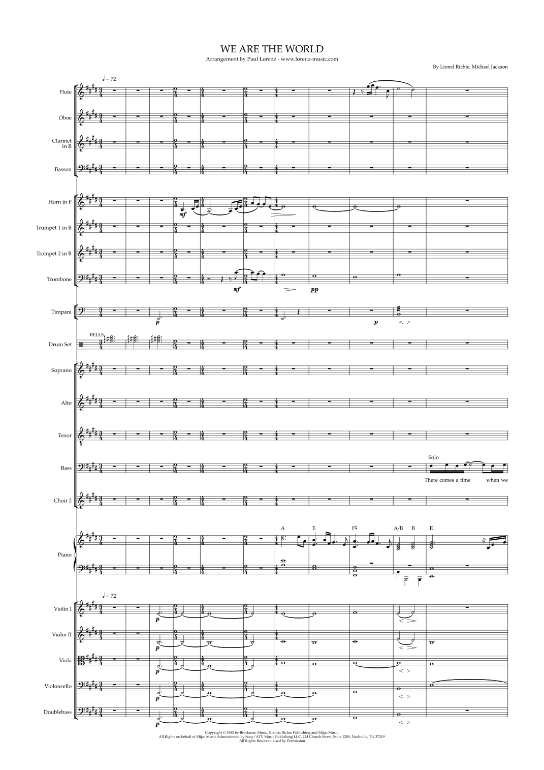 We Are The World (arr. Paul Lorenz)