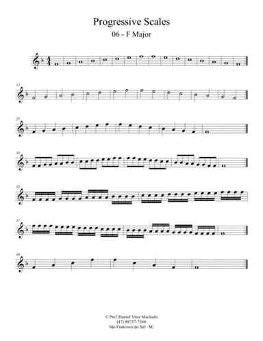 Progressive Scales - Violin - Bb Major