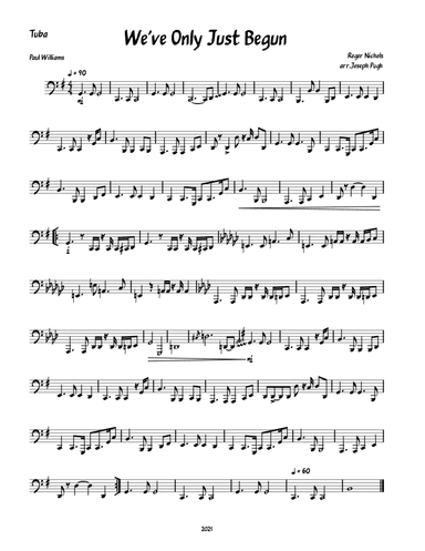 We've Only Just Begun (arr. Joseph Pugh)