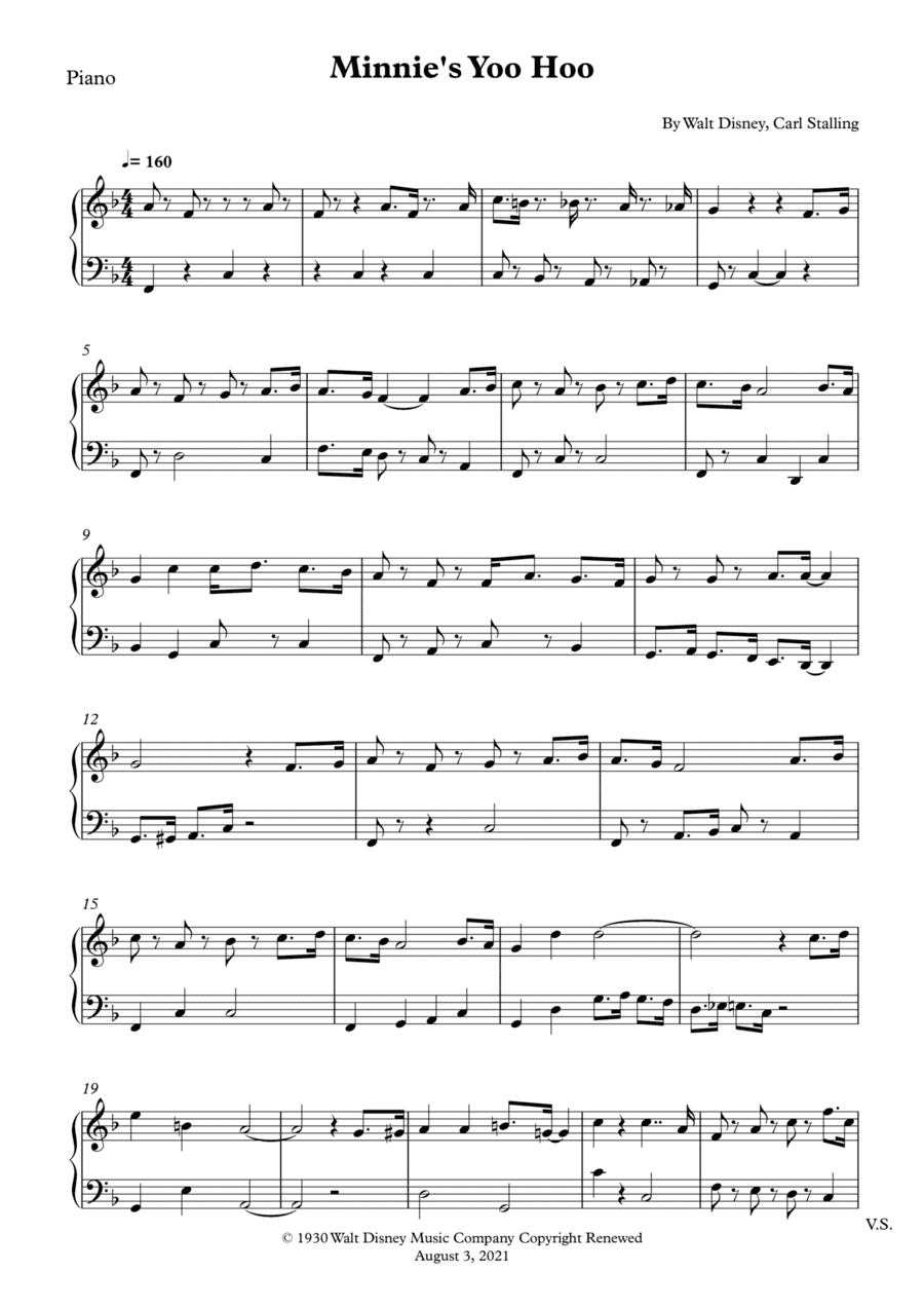 Minnie's Yoo Hoo (arr. Wesley S. SIlva)
