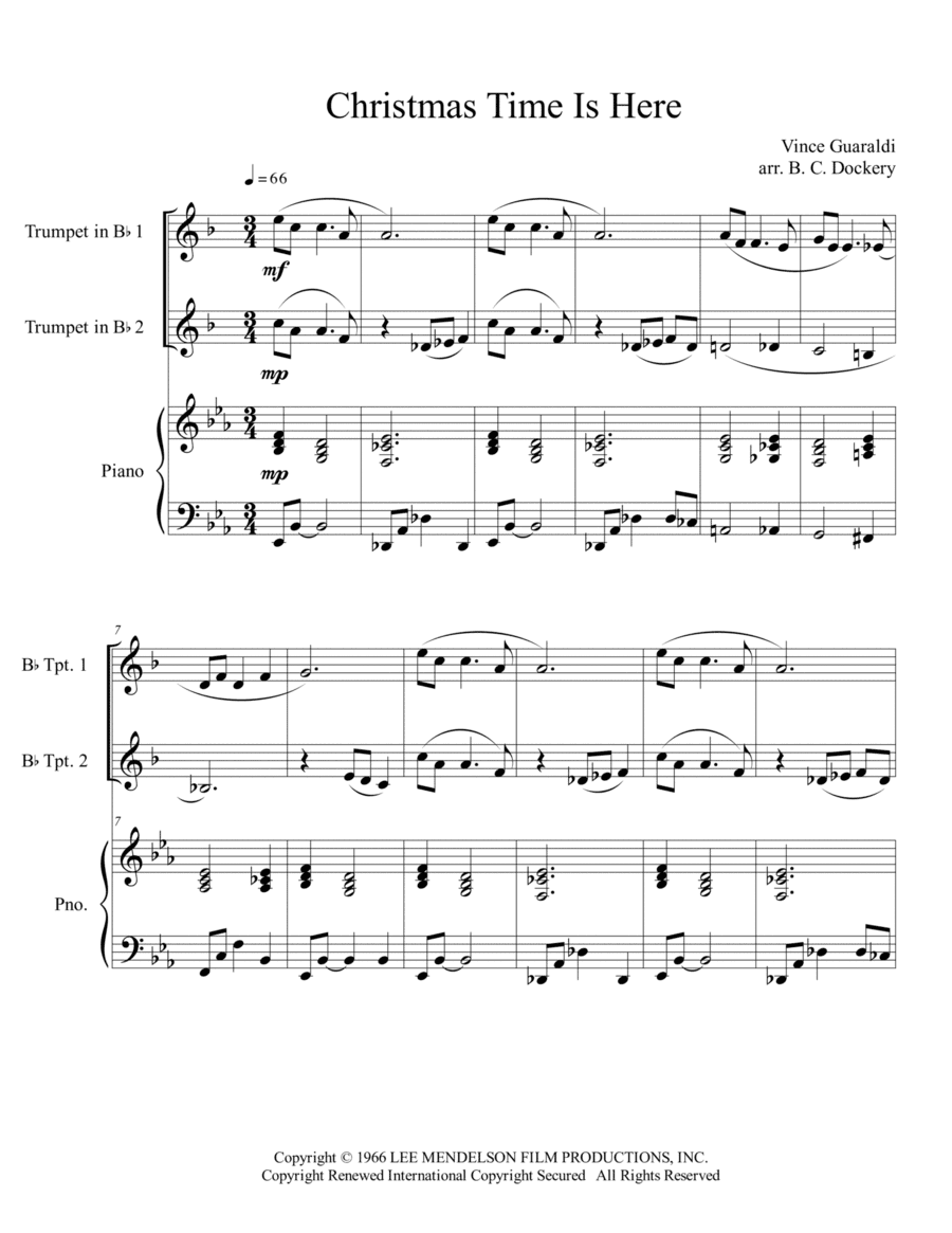 Christmas Time Is Here (arr. B. C. Dockery)