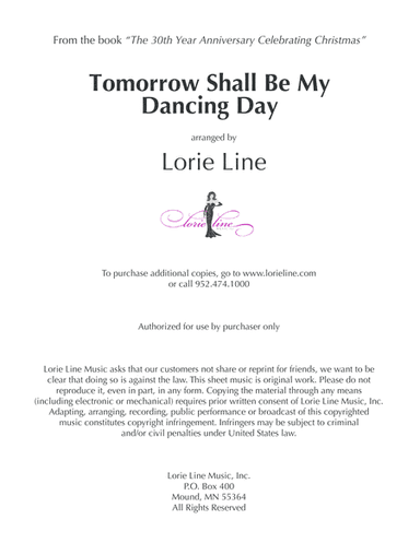 Tomorrow Shall Be My Dancing Day (arr. Lorie Line)
