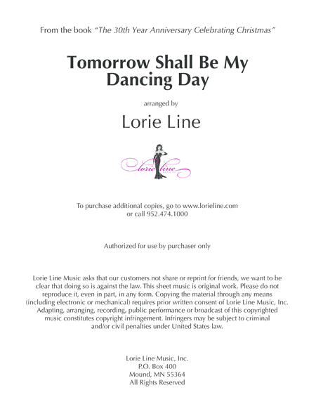 Tomorrow Shall Be My Dancing Day (arr. Lorie Line)