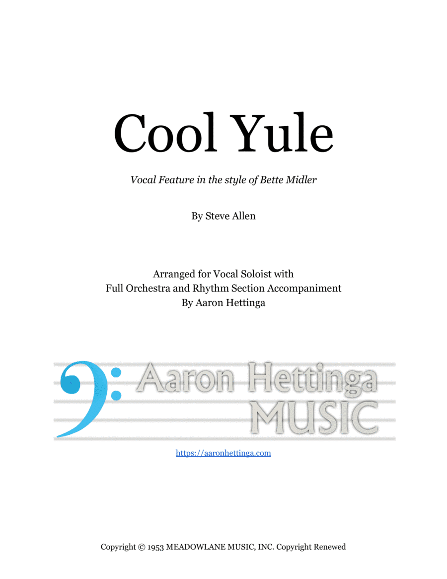 Cool Yule (arr. Aaron Hettinga)