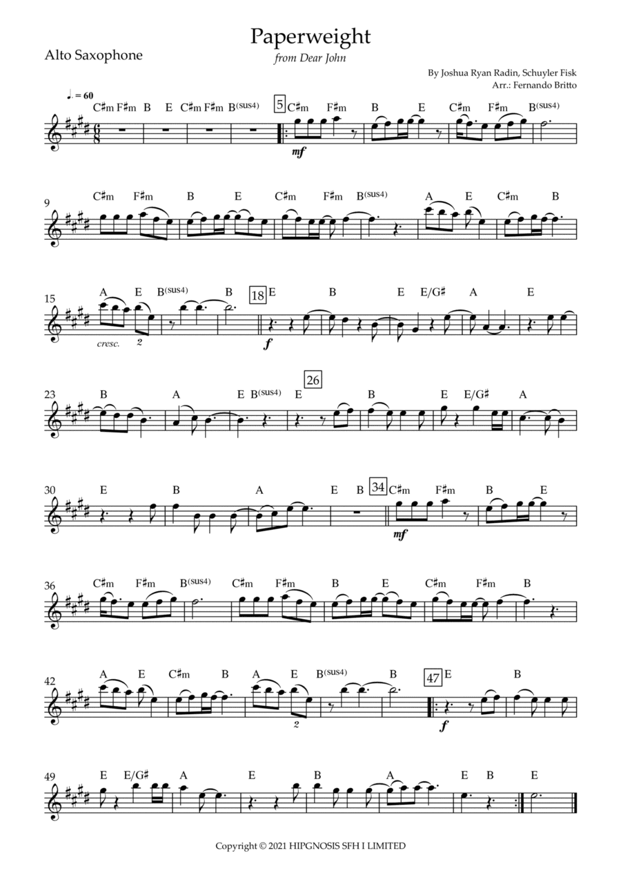 Paperweight (arr. Fernando Britto)