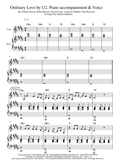 Ordinary Love (arr. Ioannis Kalpakis www.pianistas.gr)