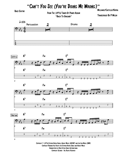 Can't You See (you Doin' Me Wrong) (arr. Paul welsh)