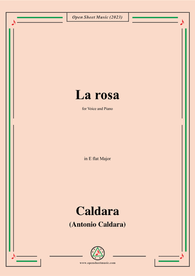 Caldara-La rosa,in E flat Major (arr. OSM Press)