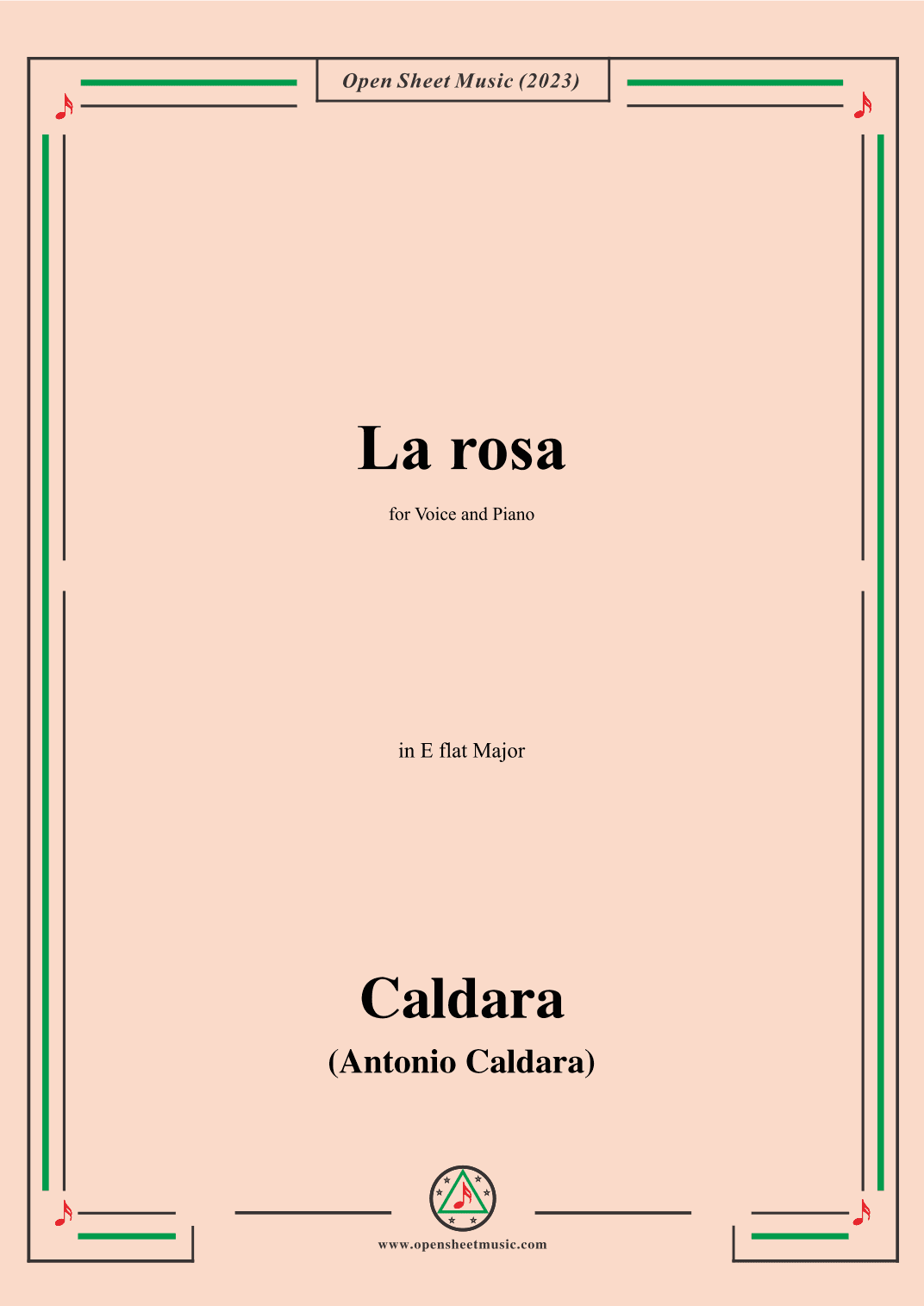 Caldara-La rosa,in E flat Major (arr. OSM Press)