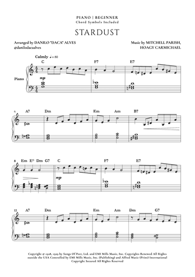 Stardust (arr. Danilo "Daca" Alves)
