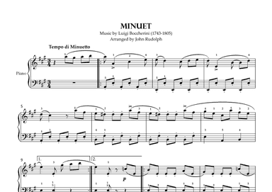 Minuet (arr. John Rudolph)