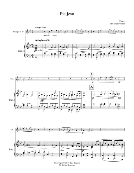 Pie Jesu (arr. Jane Frasier)