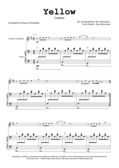 Yellow (arr. Glauco Fernandes)