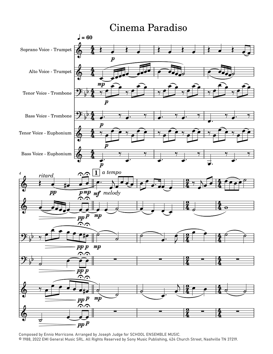 Cinema Paradiso (arr. Joseph Judge)