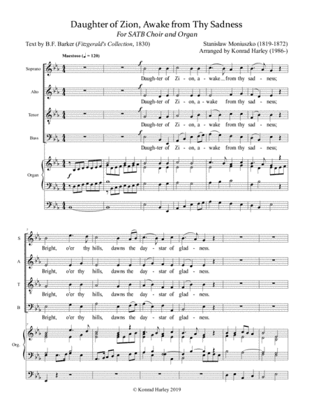 Daughter of Zion, Awake from Thy Sadness (arr. Konrad Harley)