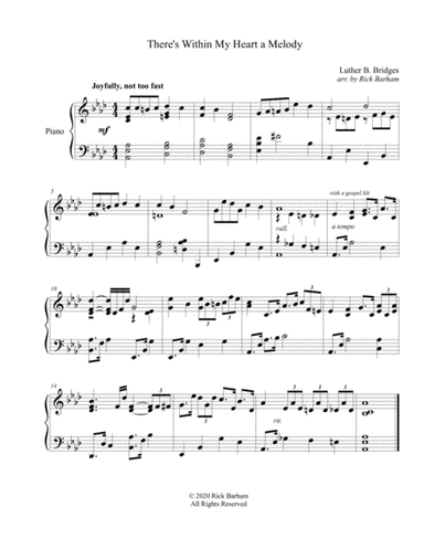 There's Within My Heart A Melody (arr. Rick Barham)