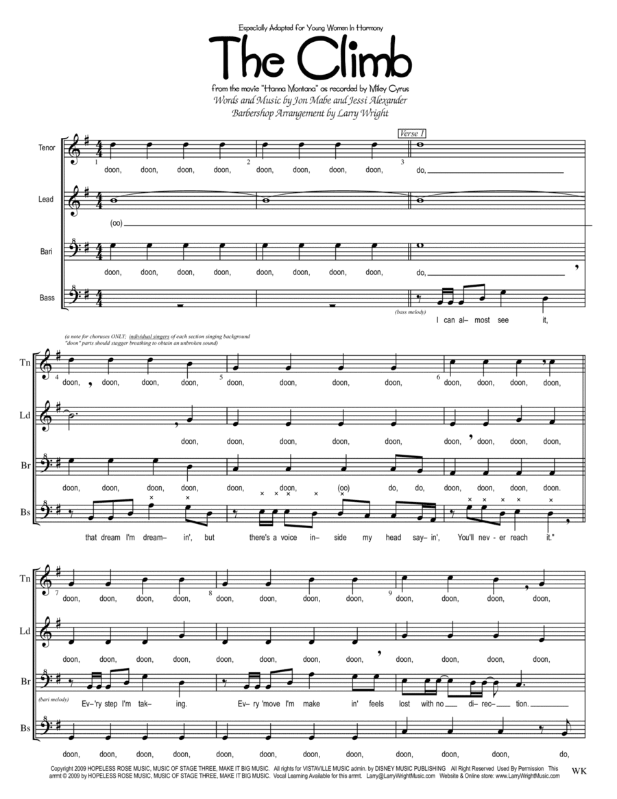 The Climb (arr. Larry Wright)
