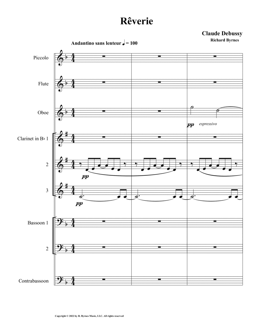 Rêverie - Woodwind Nonet (arr. Richard Byrnes)