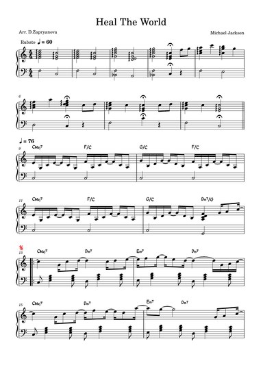 Heal The World (prelude) (arr. Desislava Zapryanova)