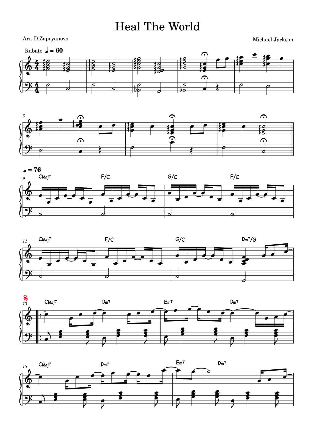 Heal The World (prelude) (arr. Desislava Zapryanova)