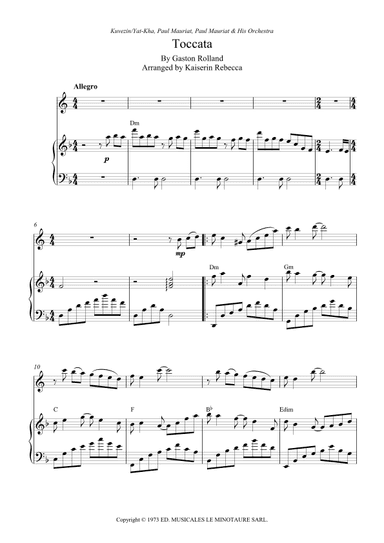 Toccata (arr. Kaiserin Rebecca)
