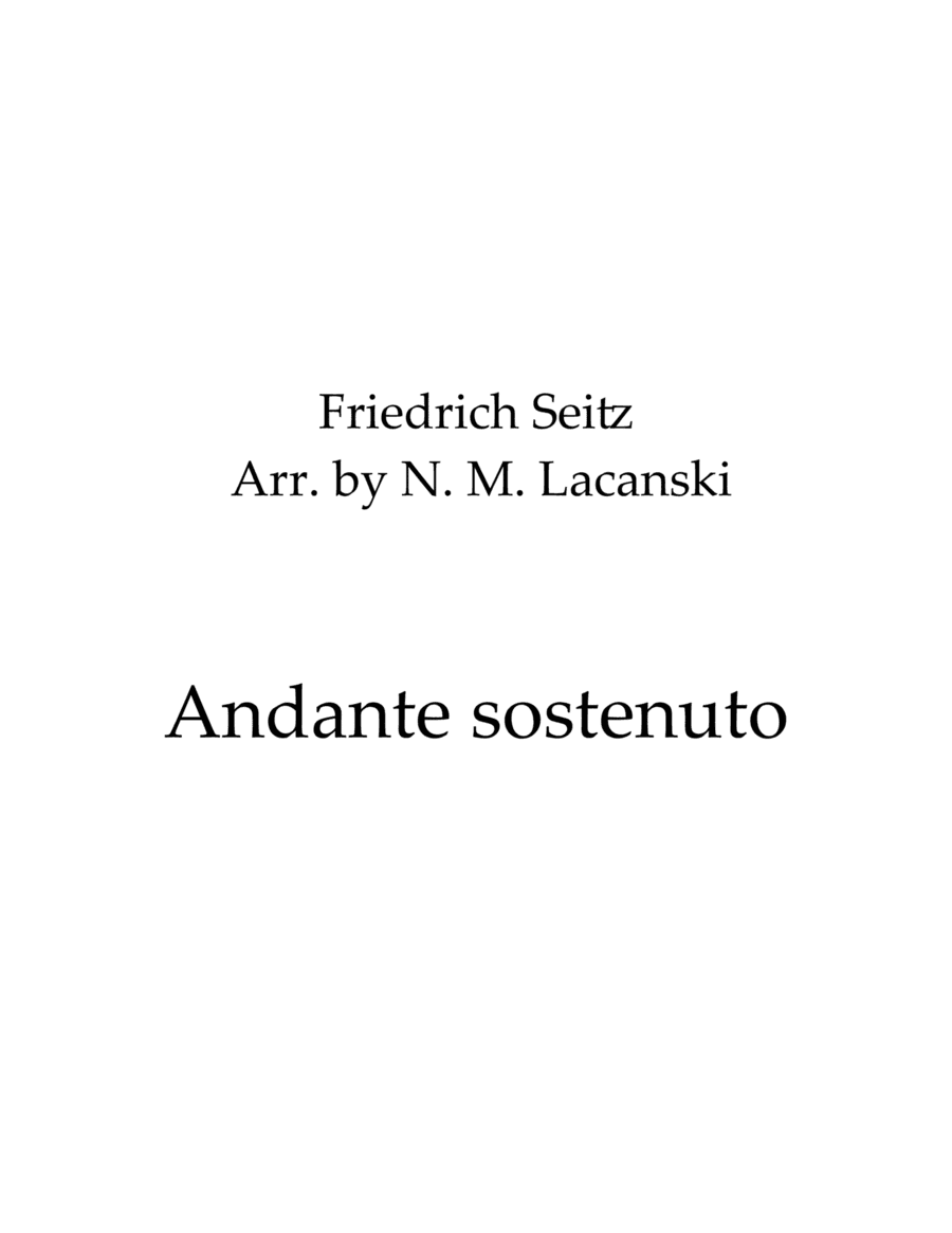 Andante sostenuto (arr. Nick Lacanski)