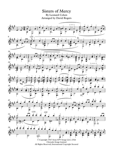 Sisters Of Mercy (arr. David W. Rogers)