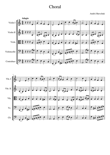 Choral for string